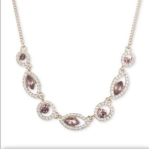 Givenchy Pave Crystal Orb Frontal Necklace With Extender NWT